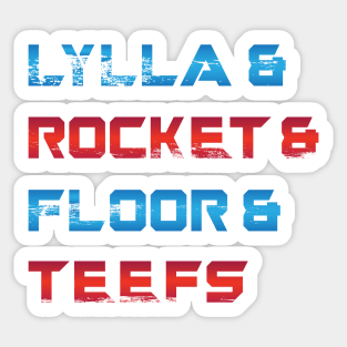 Rocket and Friends Washed Color Sticker
